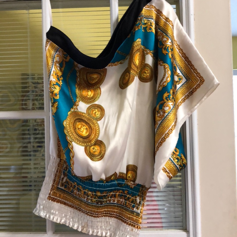 One shoulder blouse, love it!!